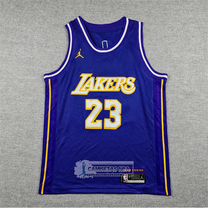 Camiseta Nino Los Angeles Lakers LeBron James NO 23 Statement 2025-26 Violeta